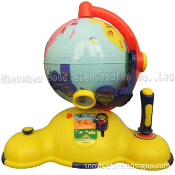 World Explorer Globe Children Learning Geography While Travelling